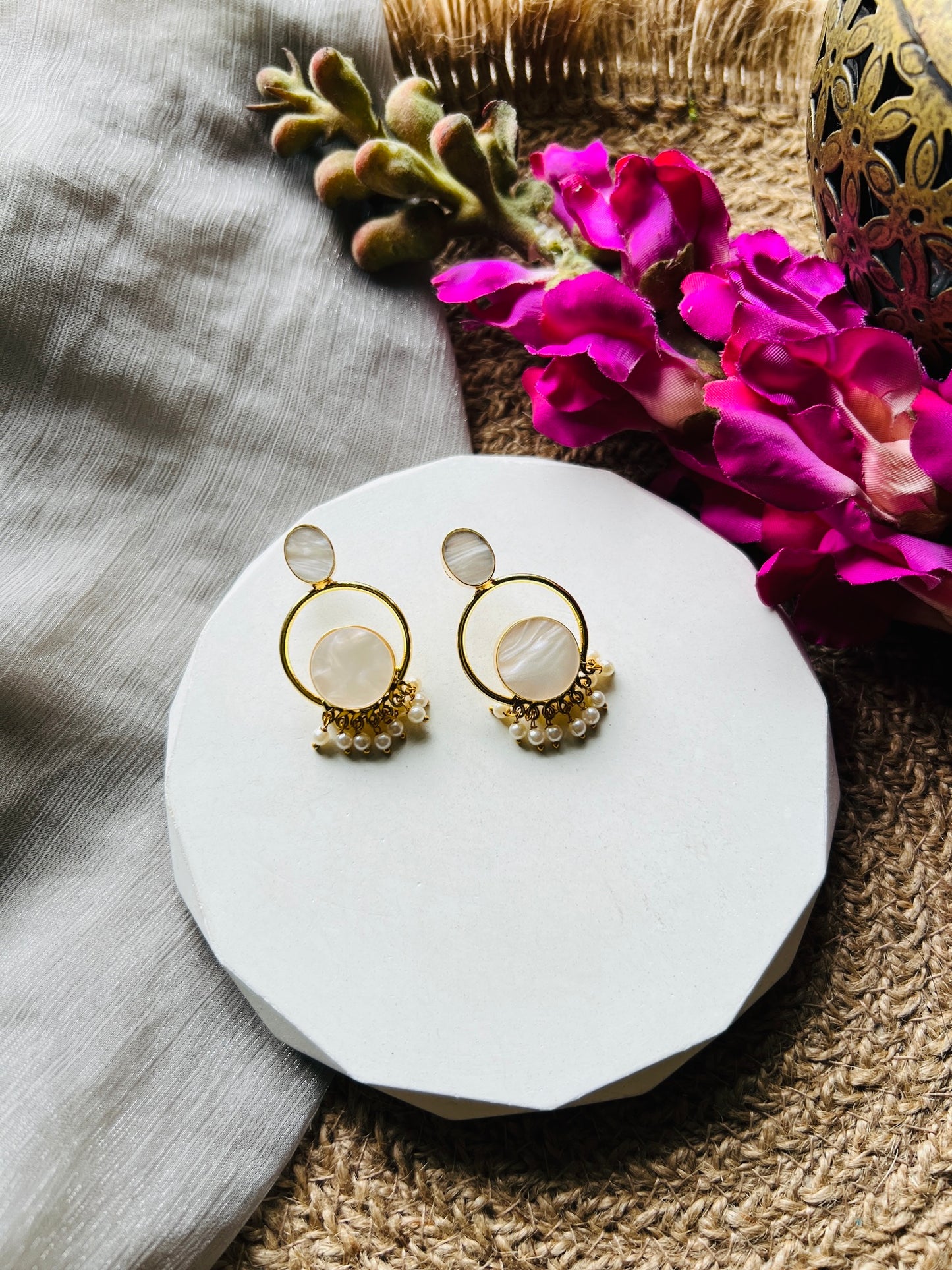 Pearl Mist Earrings - Earrings
