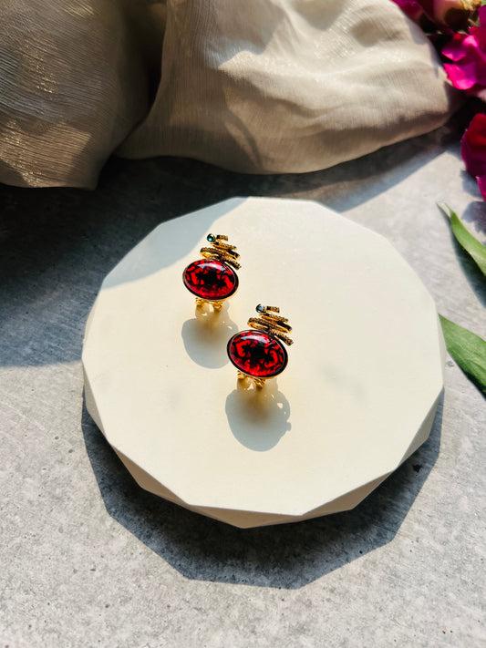 Scarlet Ember Studs