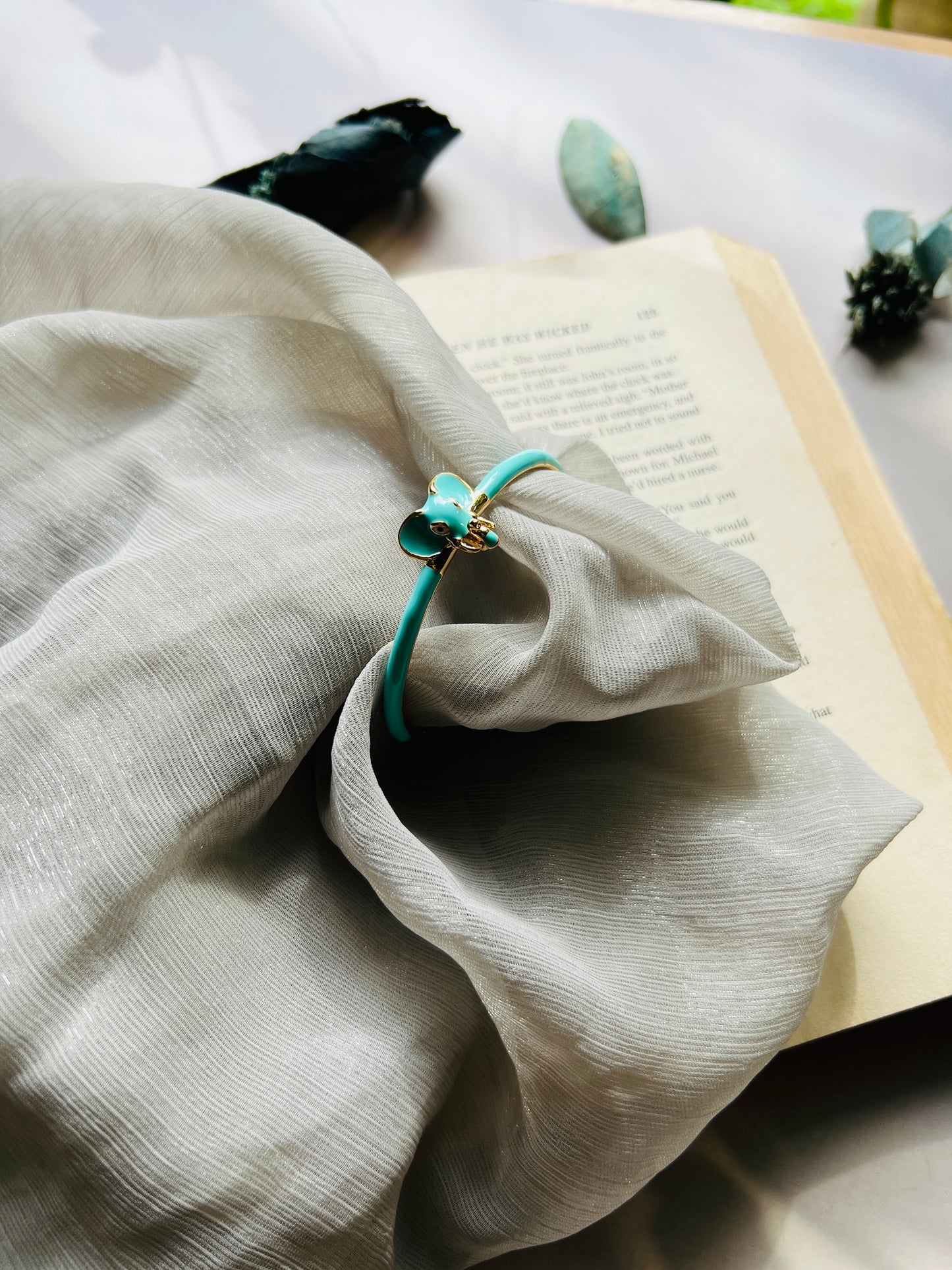Elephant Charm Cuff