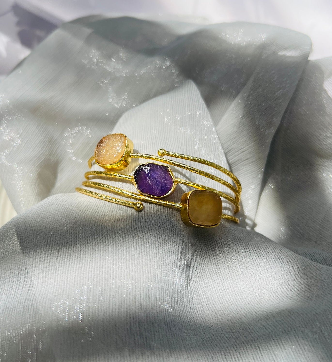 Ethereal Stone Adjustable Bangle