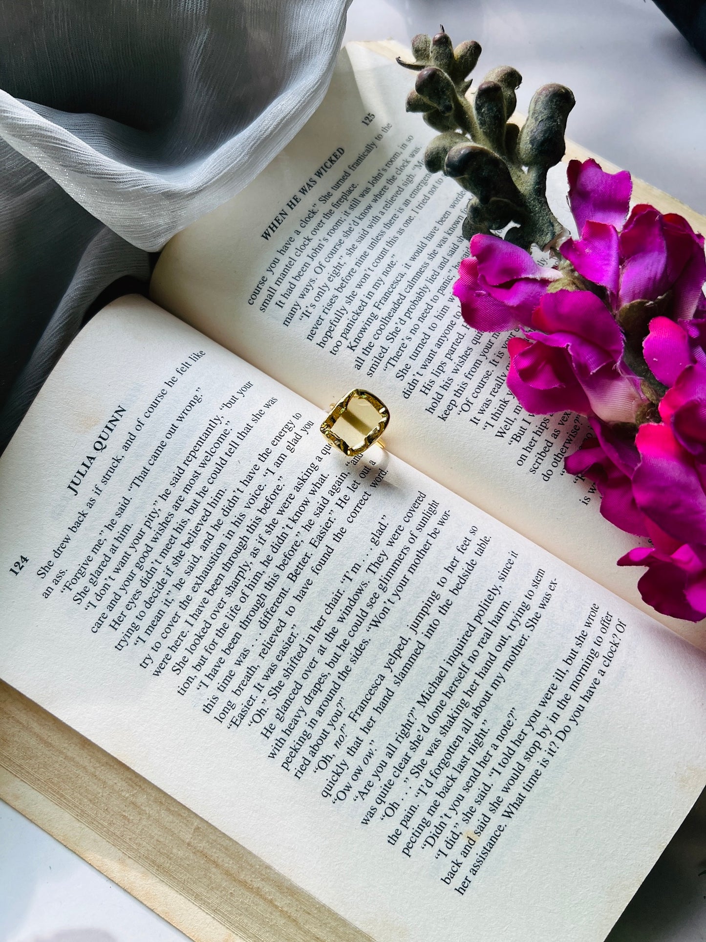 Golden Aura Stone Ring