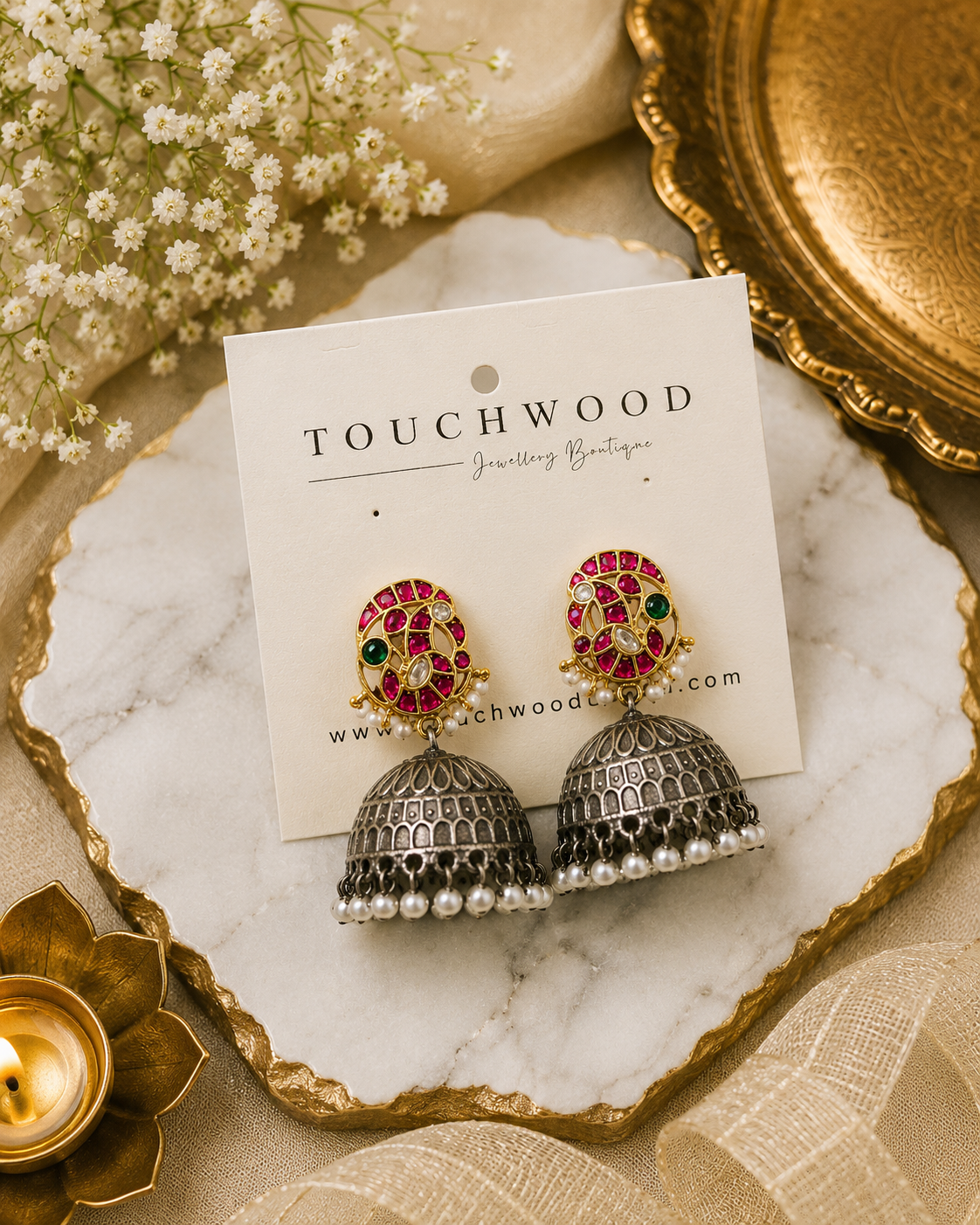 Navya Mosaic Jhumkas