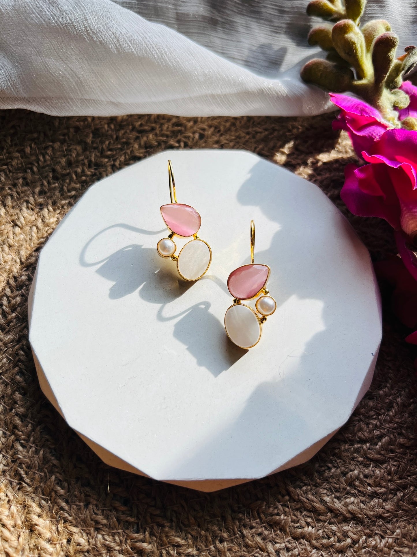 Mira Pearl Hoops - Earrings