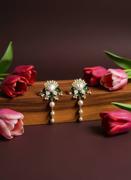 AMBAL PEARL DROPS - Earrings