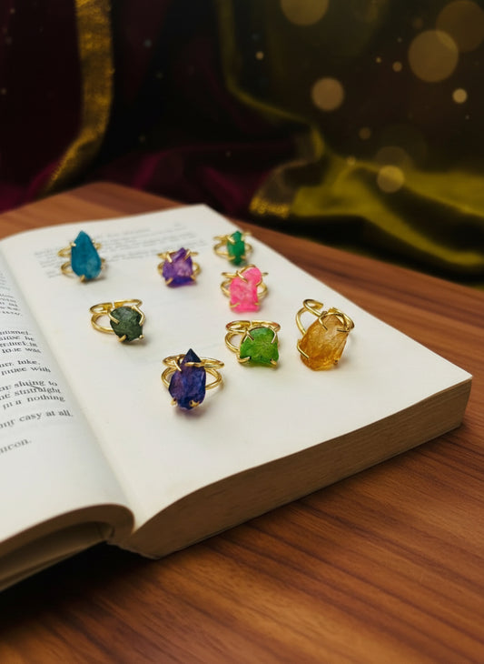 Aura Natural Stone Adjustable Ring
