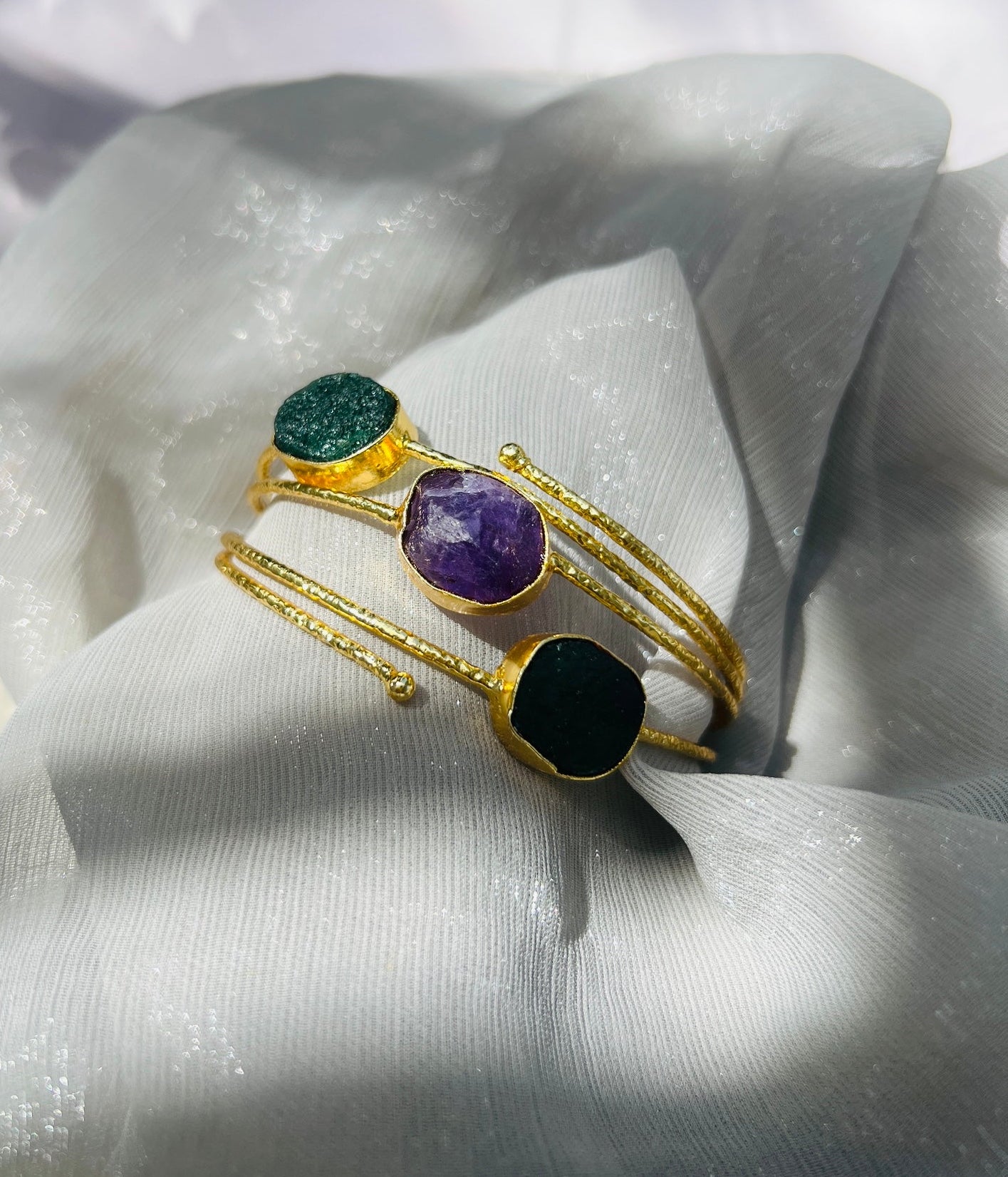 Ethereal Stone Adjustable Bangle