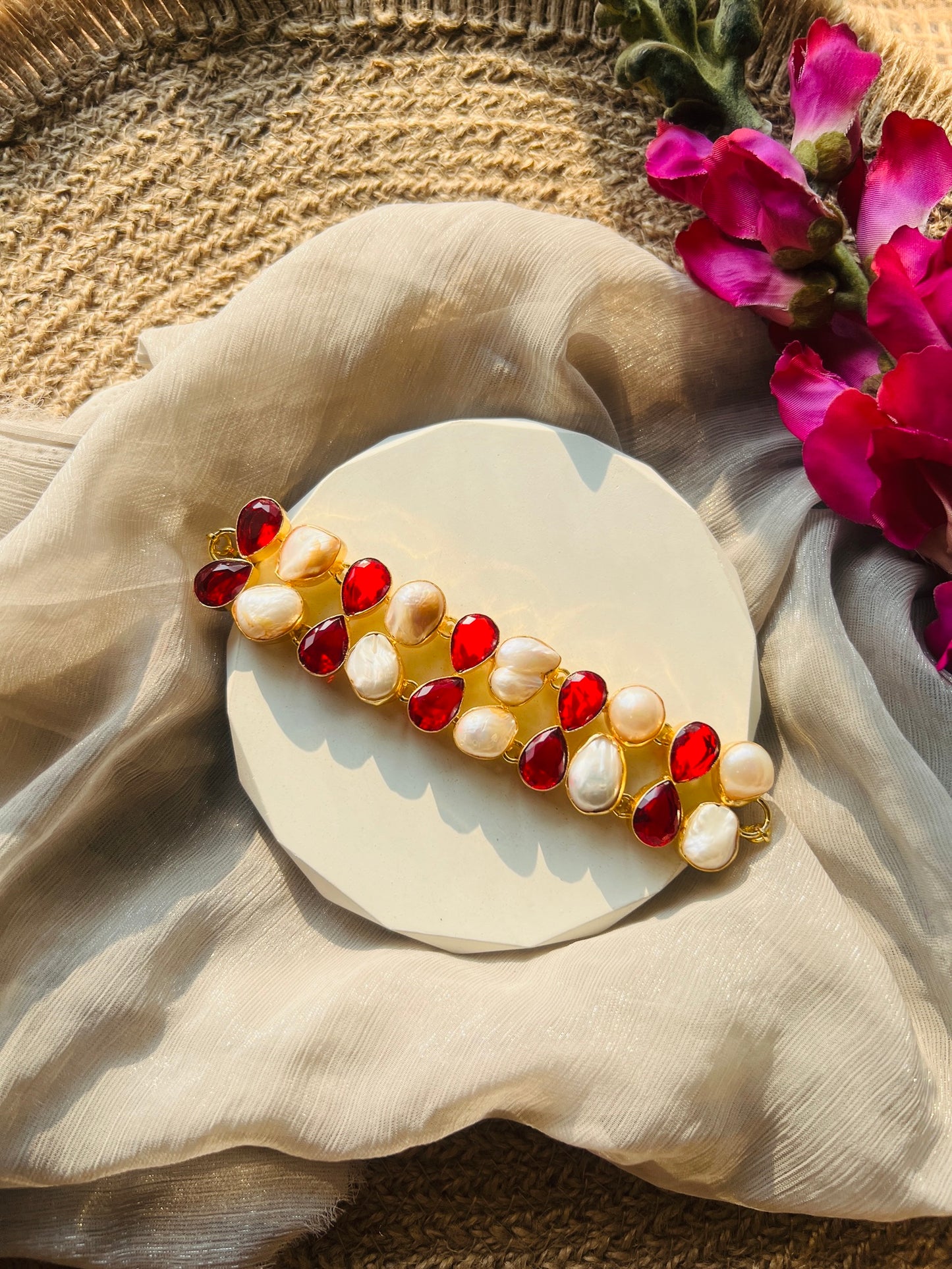 Royale Scarlet Baroque Choker - Neckpiece