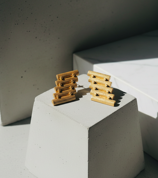 Strata Gold Earrings