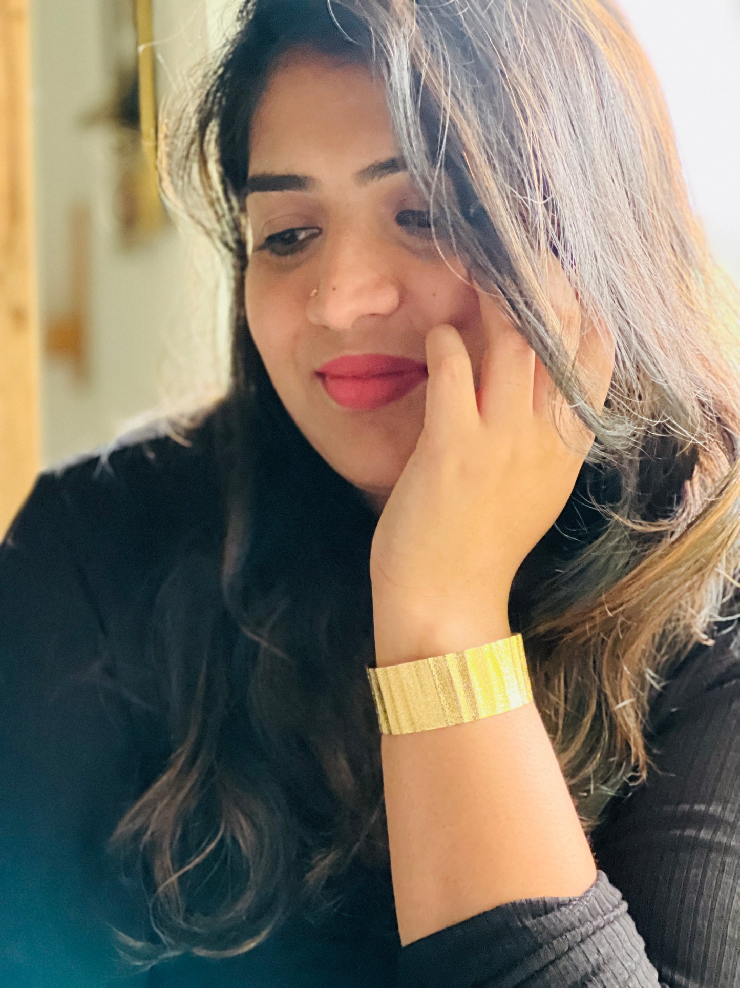 Hammered Bold Bangle - bangles