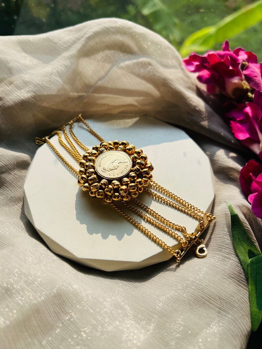 Imperial Coin Multi-Chain Bracelet