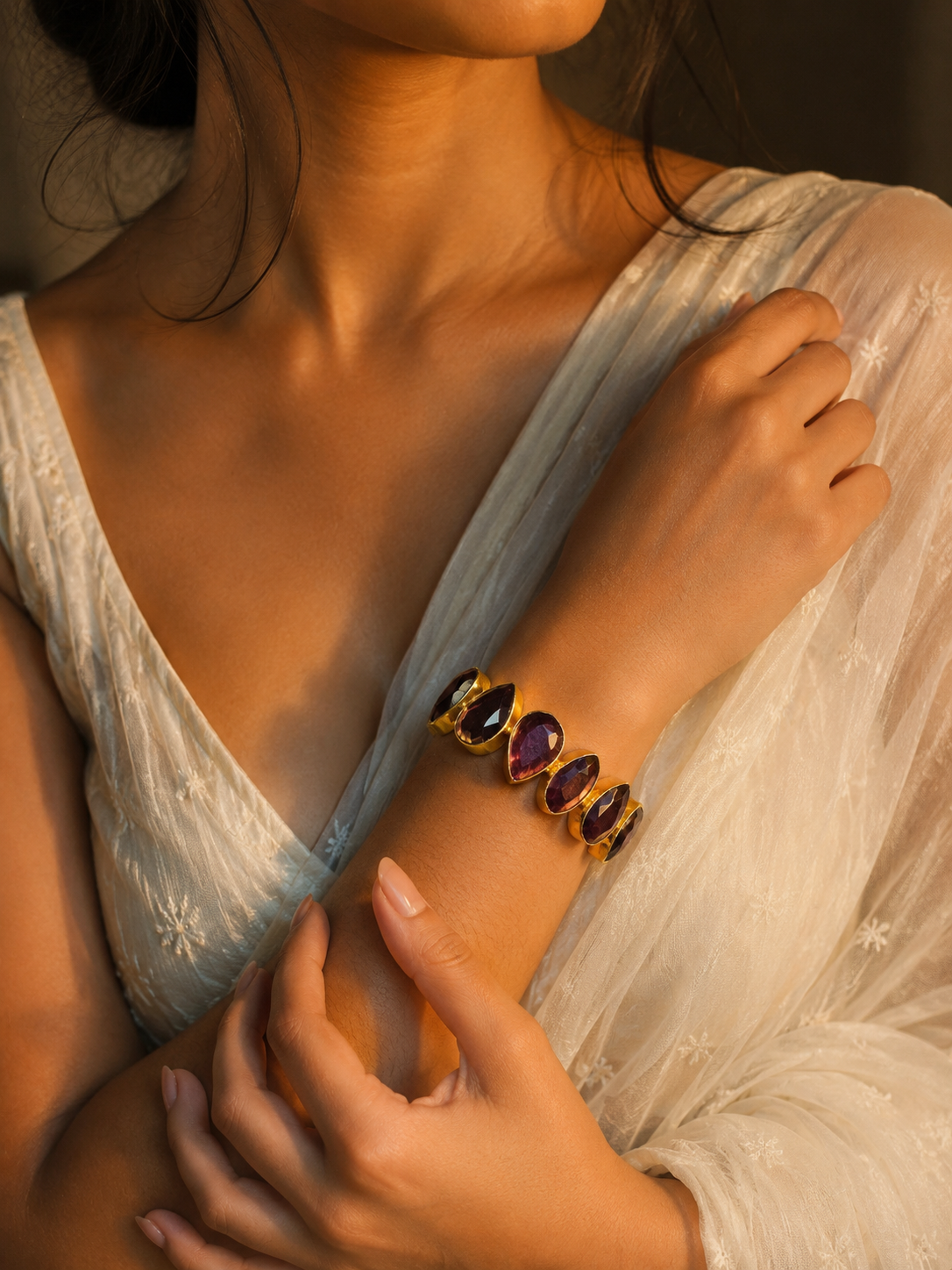 Candy Petal Statement Bangle