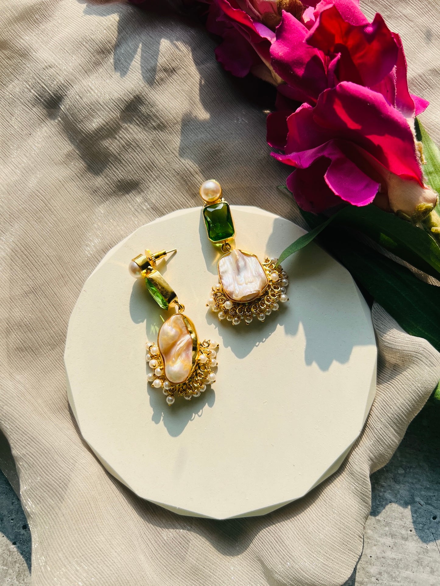 Baroque Pearl Statement Earrings