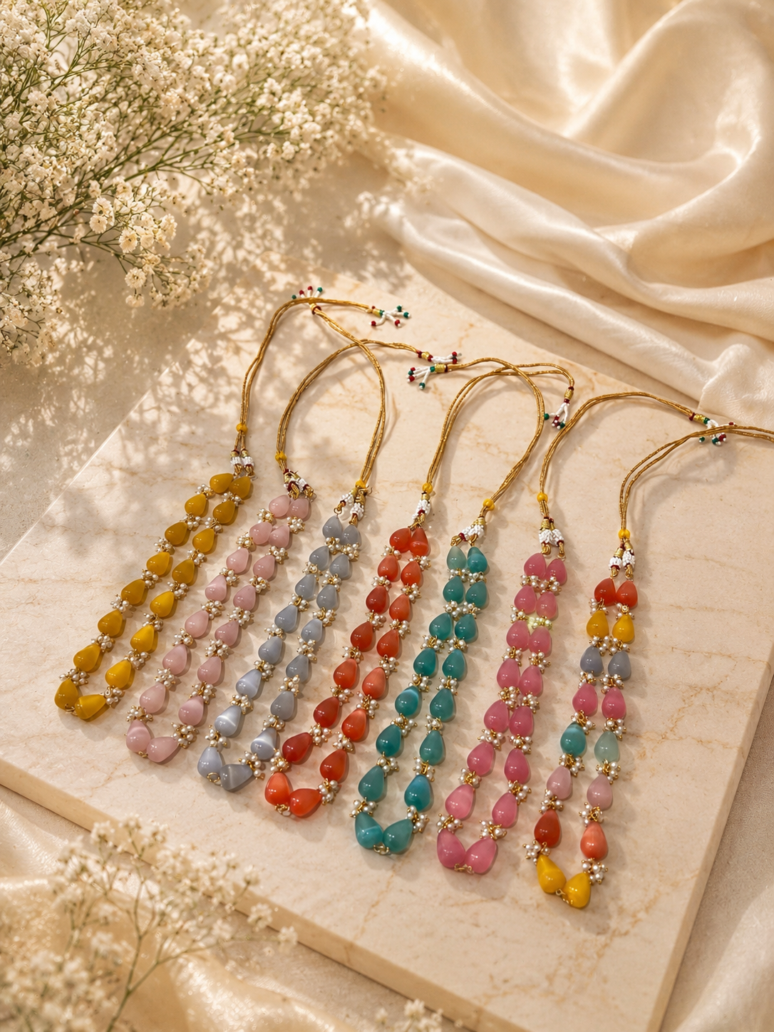 Pastel Symphony Layered Beaded Necklace