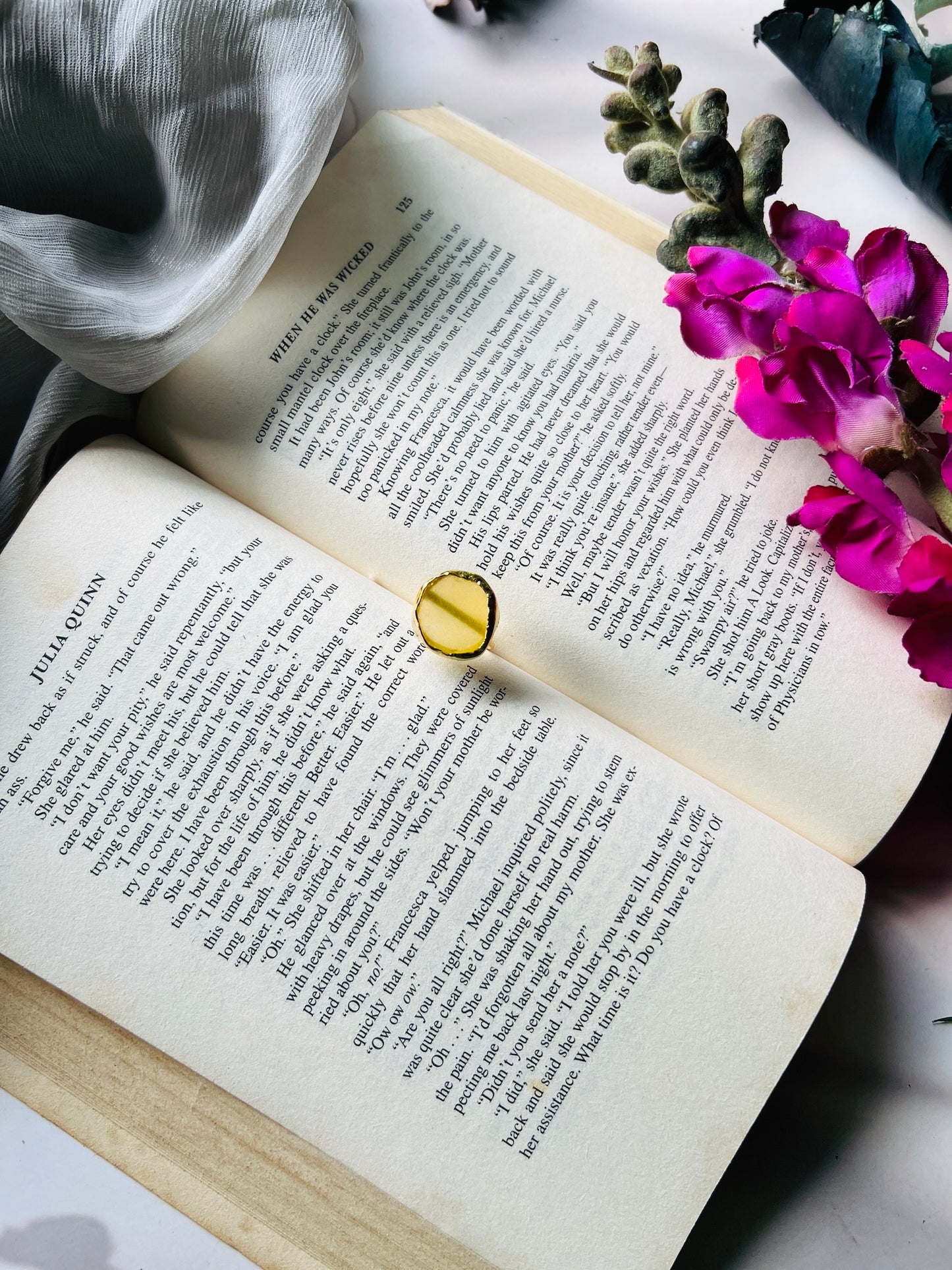 Golden Aura Stone Ring