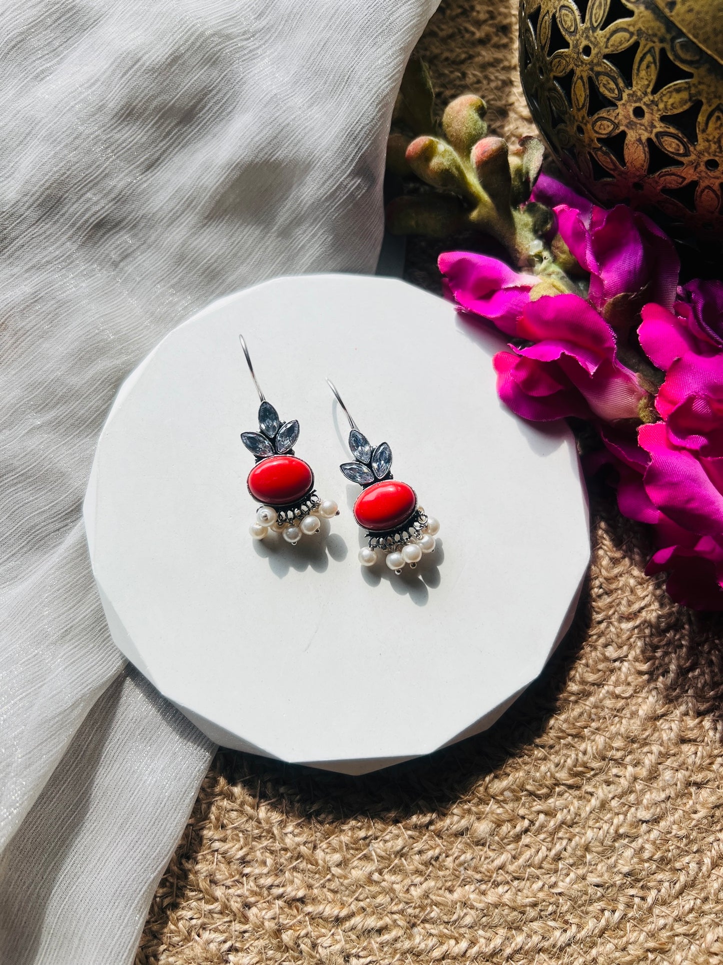 Lustrous Grace Hoops - Earrings