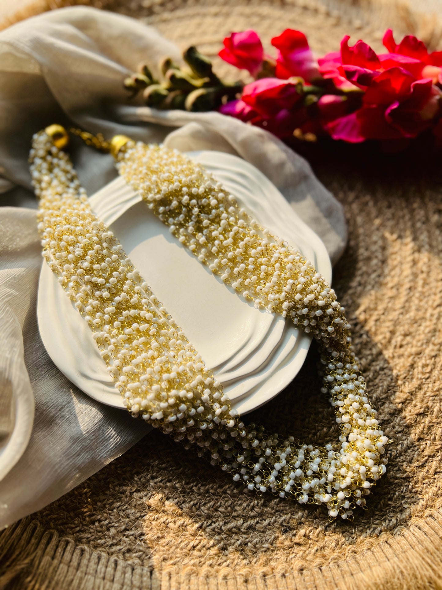 Pearl Layer Maala - Neckpiece