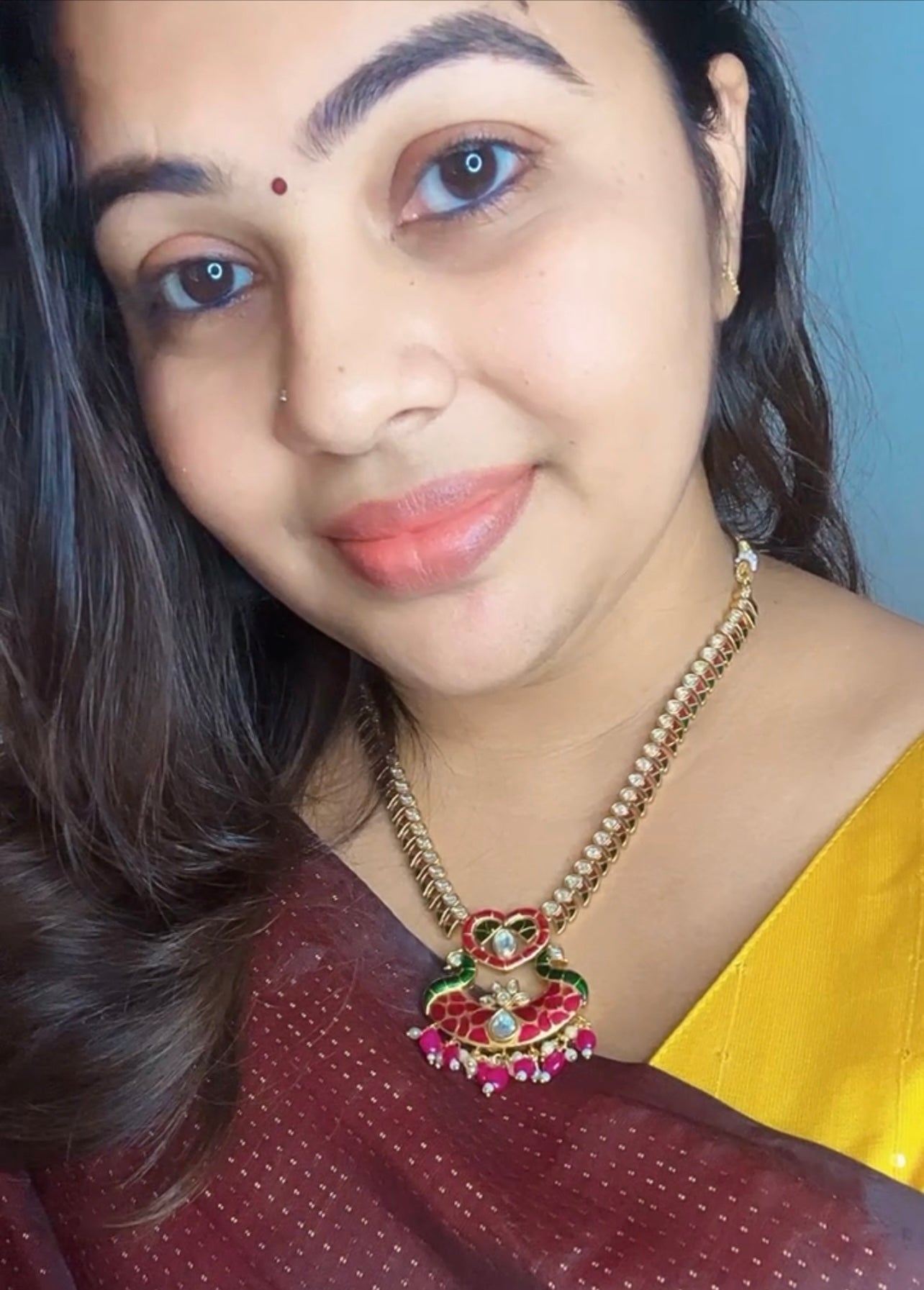VYARA HAND-PAINTED NECKLACE - Neckpiece