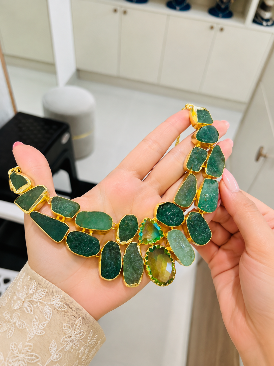 Forest Glow Statement Necklace