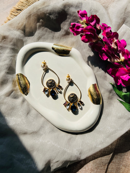 Noor Bird Medallion Drops