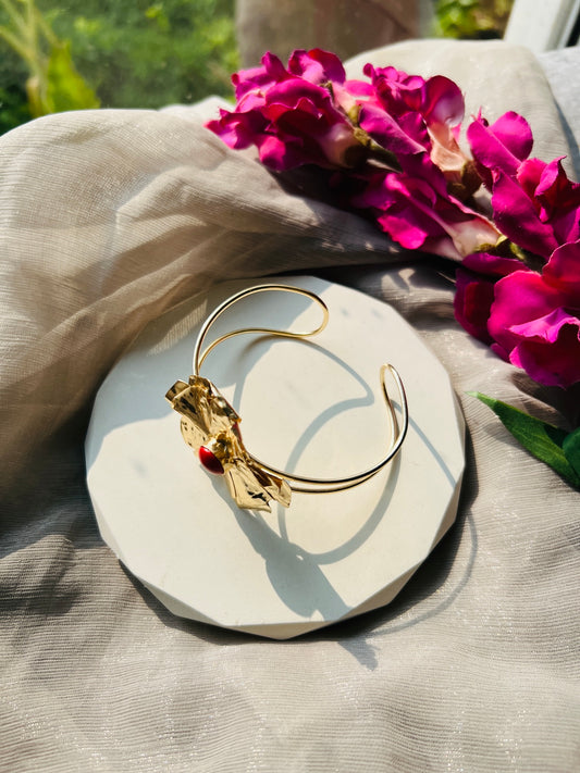 Aurelia Scarlet Bloom Cuff Bangle