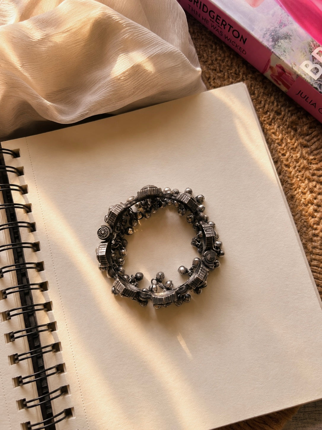 Aaroh Antique Silver Bangle