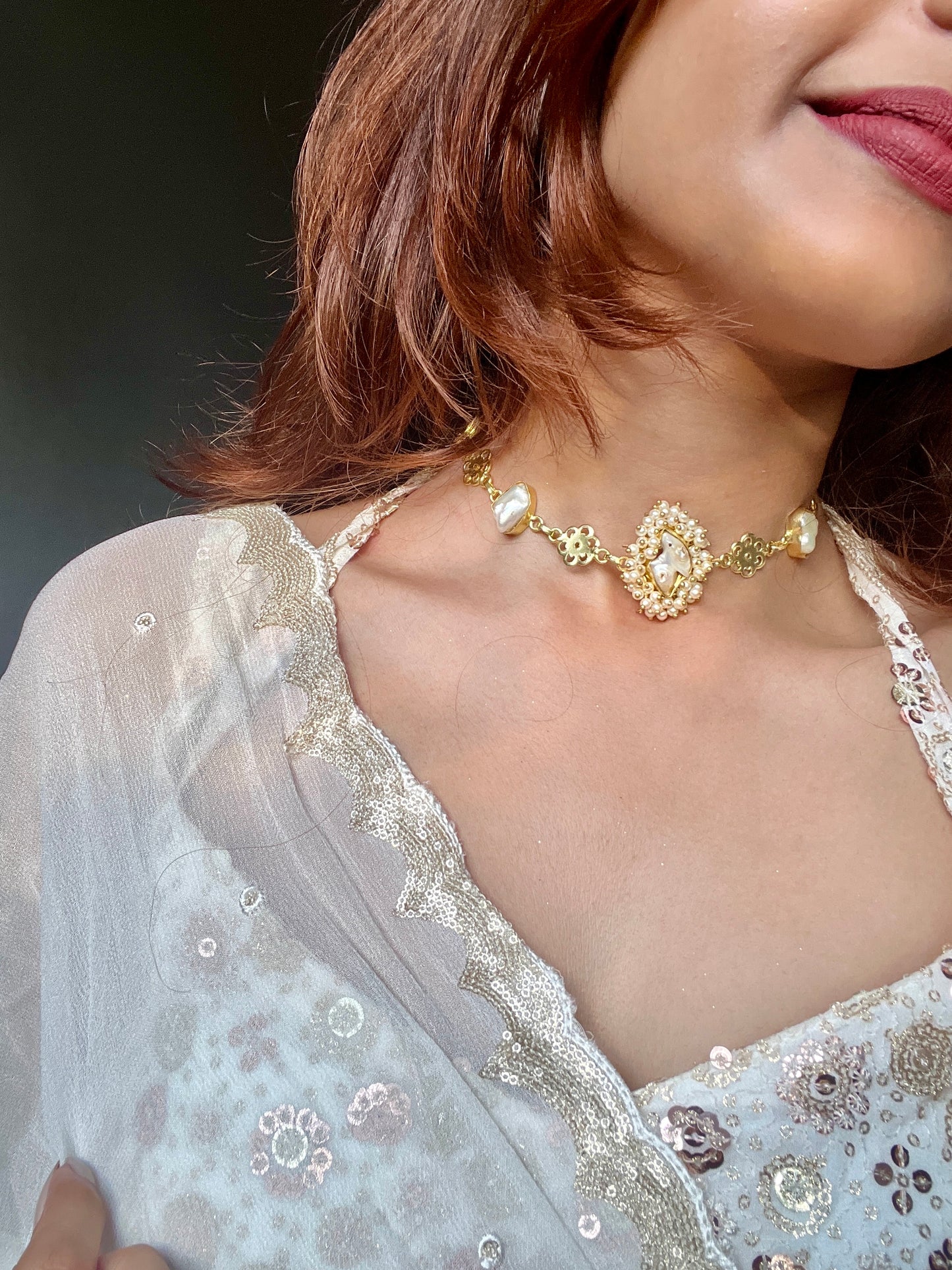Baroque Pearl Choker - Neckpiece