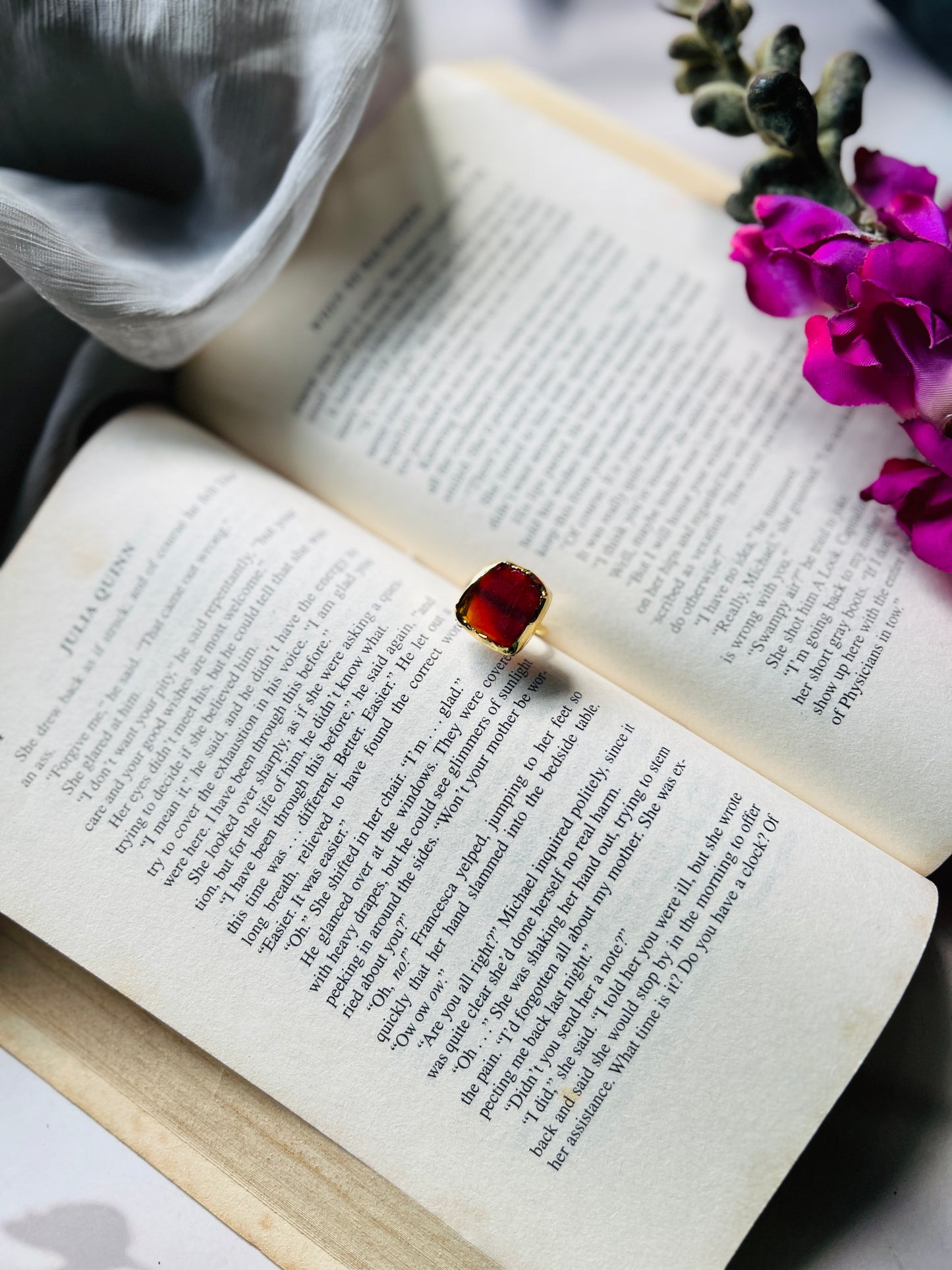 Golden Aura Stone Ring