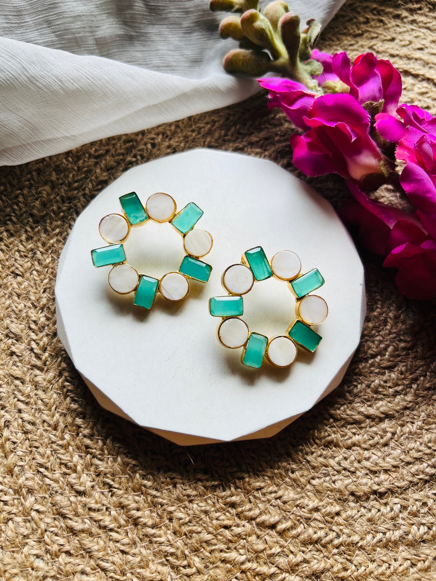 Aurea Circle Statement Studs - Earrings