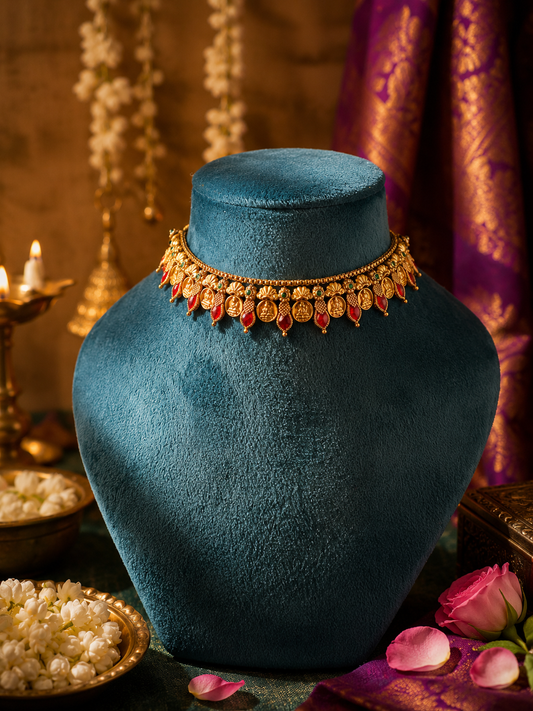 Lakshmi Mayil Kasu Choker