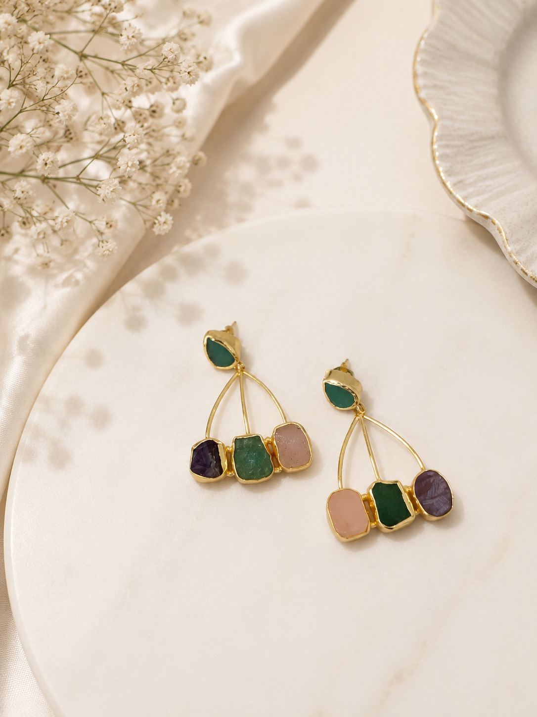 Terra Mosaic Statement Earrings
