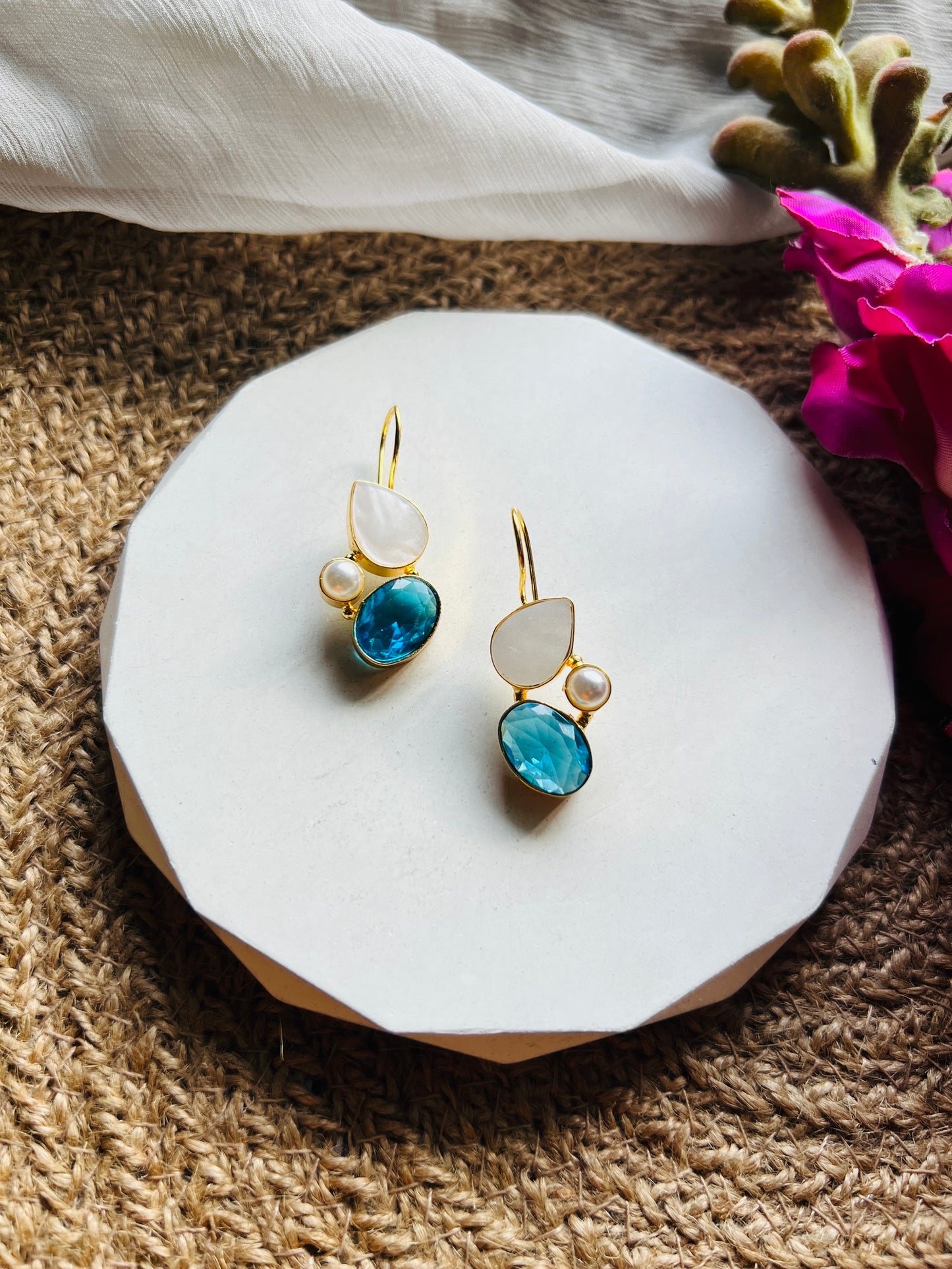 Mira Pearl Hoops - Earrings