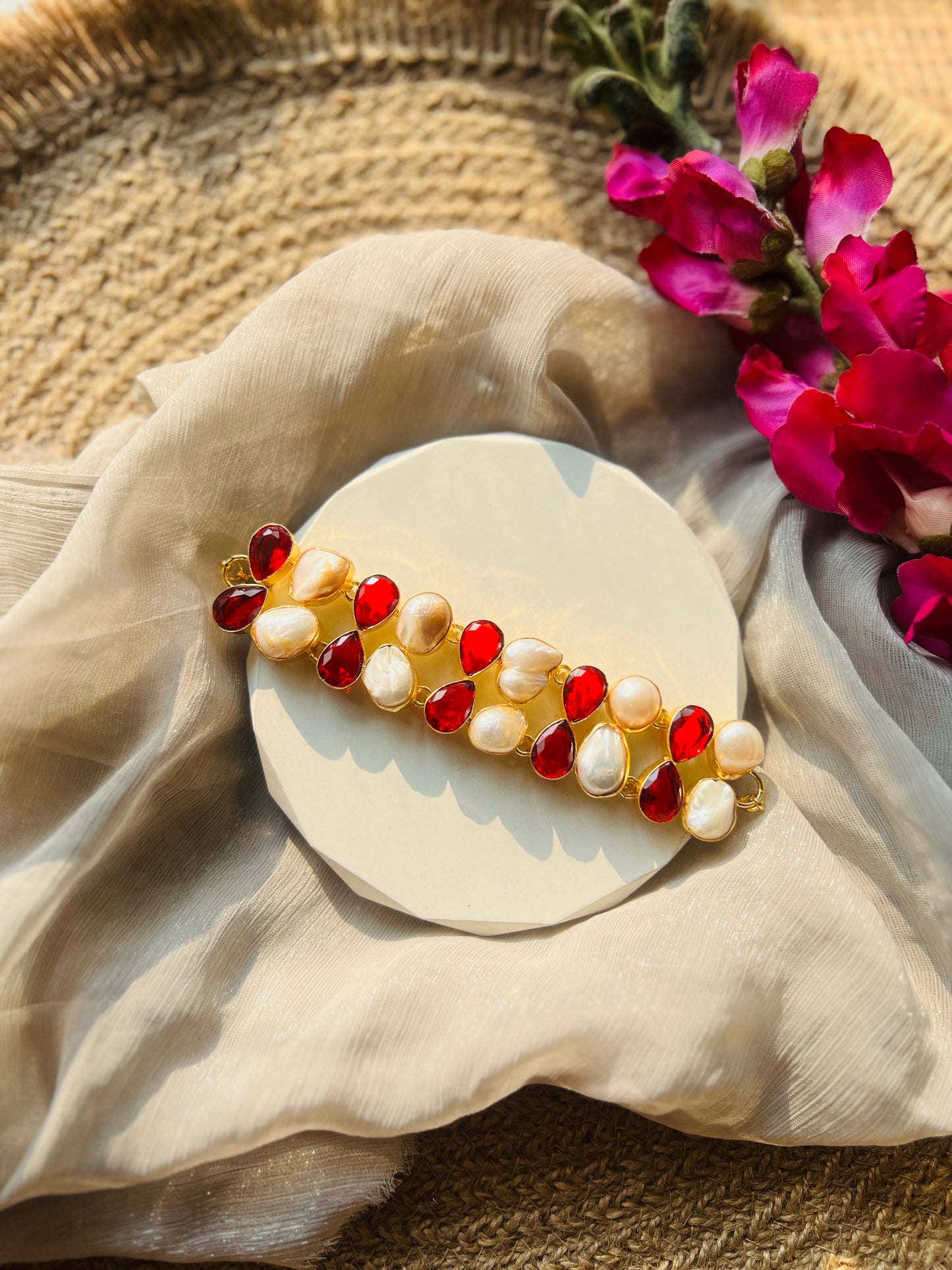 Royale Scarlet Baroque Choker - Neckpiece