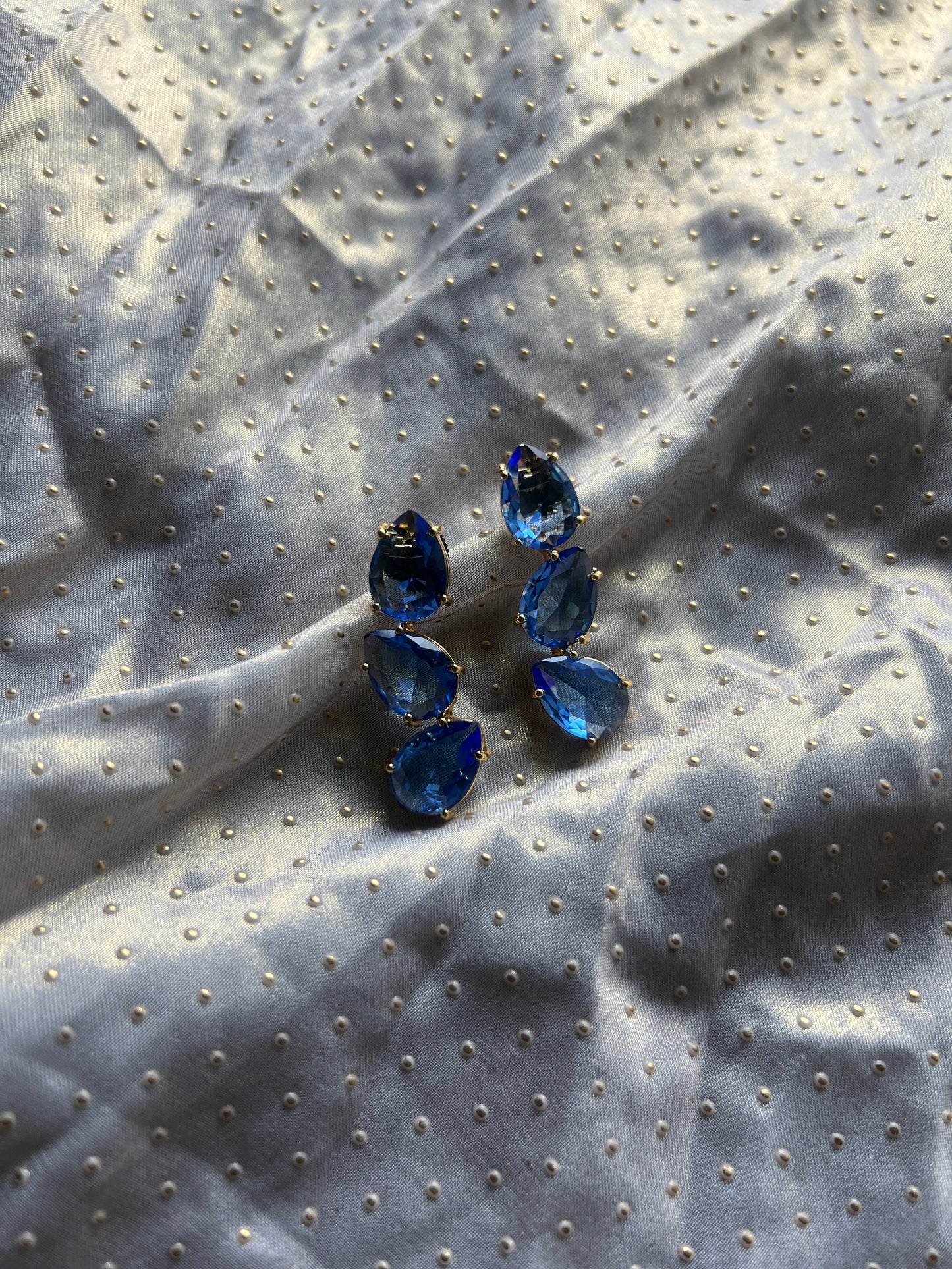 Triple Gleam Drop Earrings - Earrings