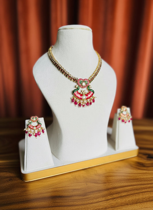 VYARA HAND-PAINTED NECKLACE - Neckpiece