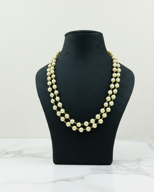 Shvetra Pearl Layer Necklace