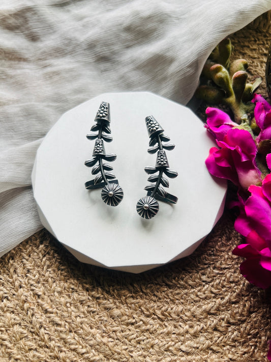 Antique Silver Earcuff - Earrings