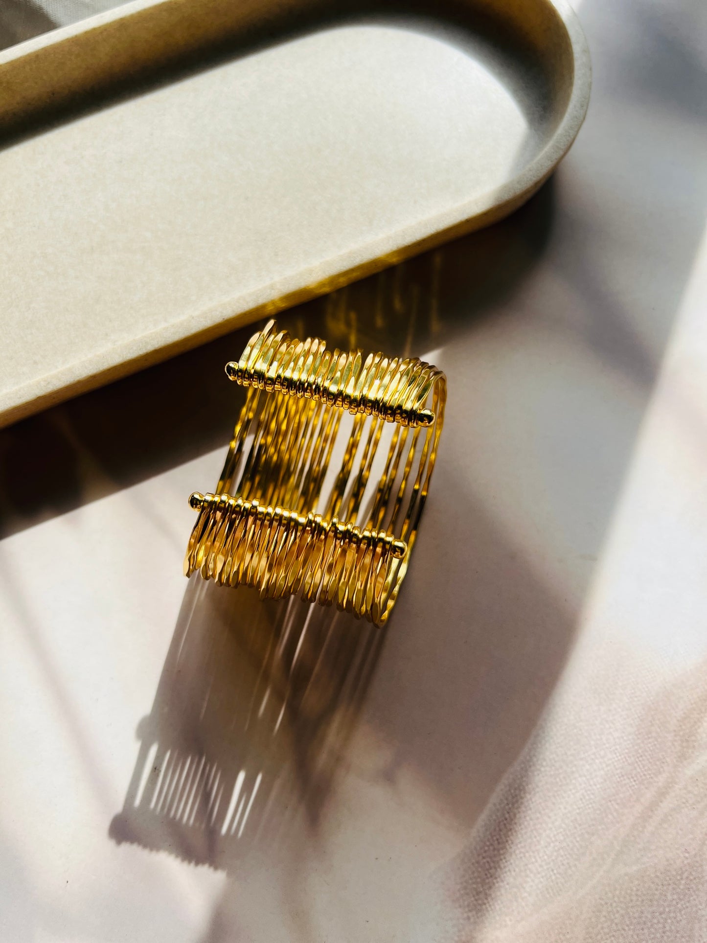 Golden Gleam Adjustable Bangle