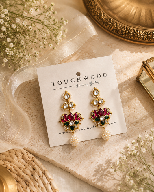 Padma Pearl Bloom Jhumkas