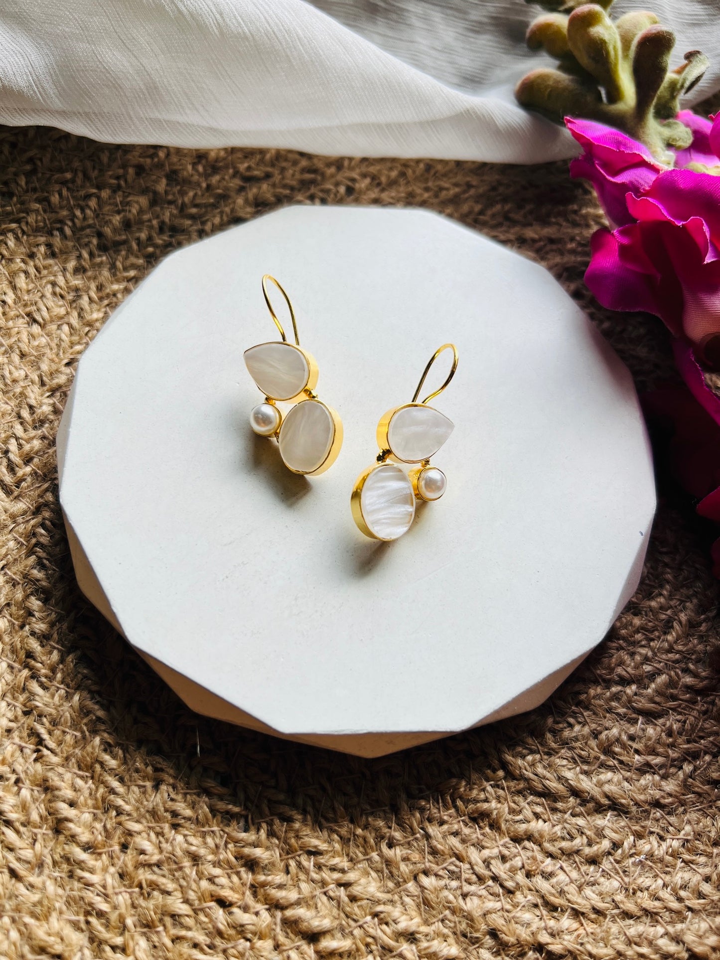 Mira Pearl Hoops - Earrings