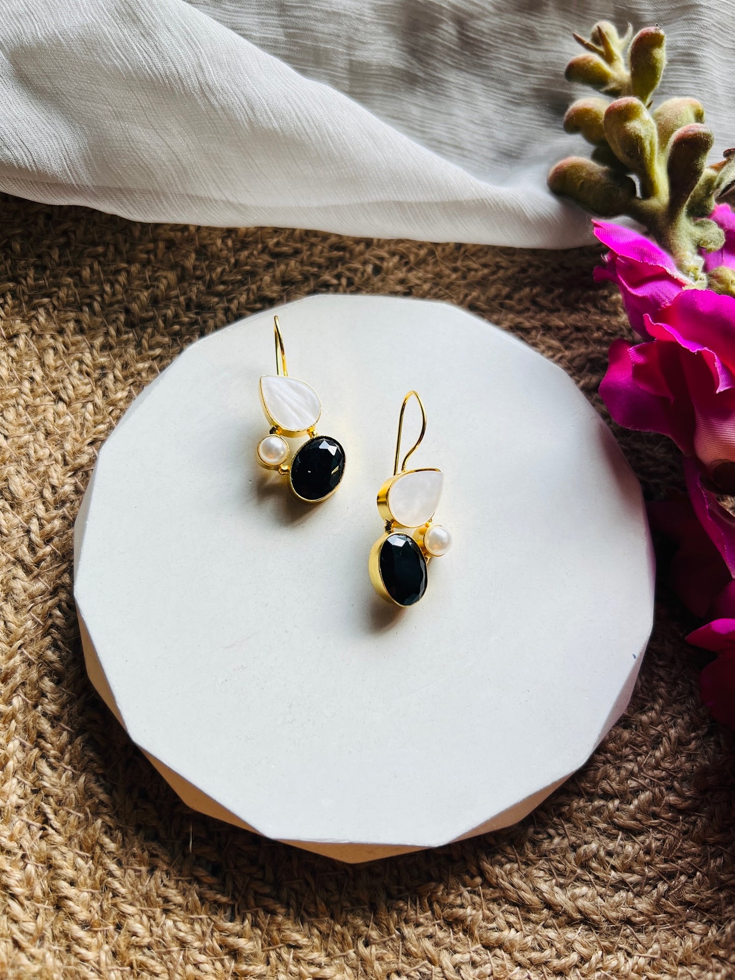 Mira Pearl Hoops - Earrings