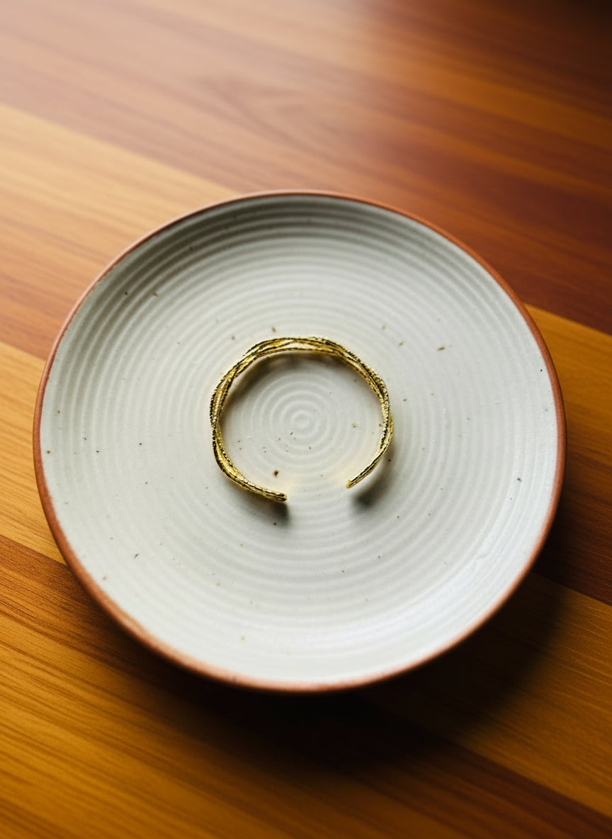 Auric Textured Open Bangle - bangles