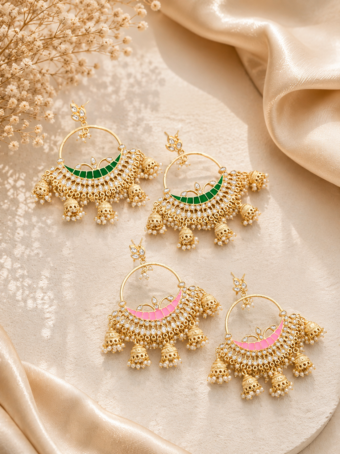 Meera Kundan Jhumka Chandbali