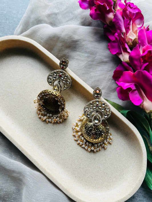 Meher Polki Jhumkas