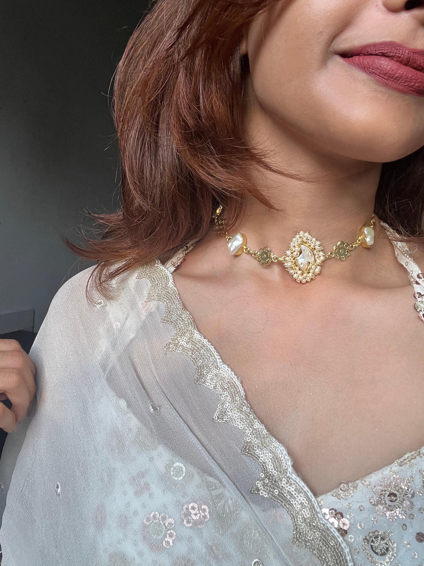 Baroque Pearl Choker - Neckpiece
