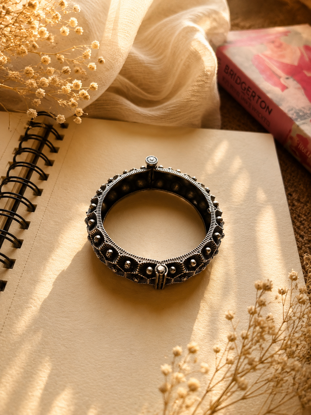Nirtya Antique Silver Bangle