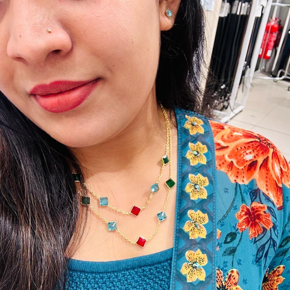 ANITYA MULTI STONE DOUBLE LAYER NECKPIECE - Neckpiece