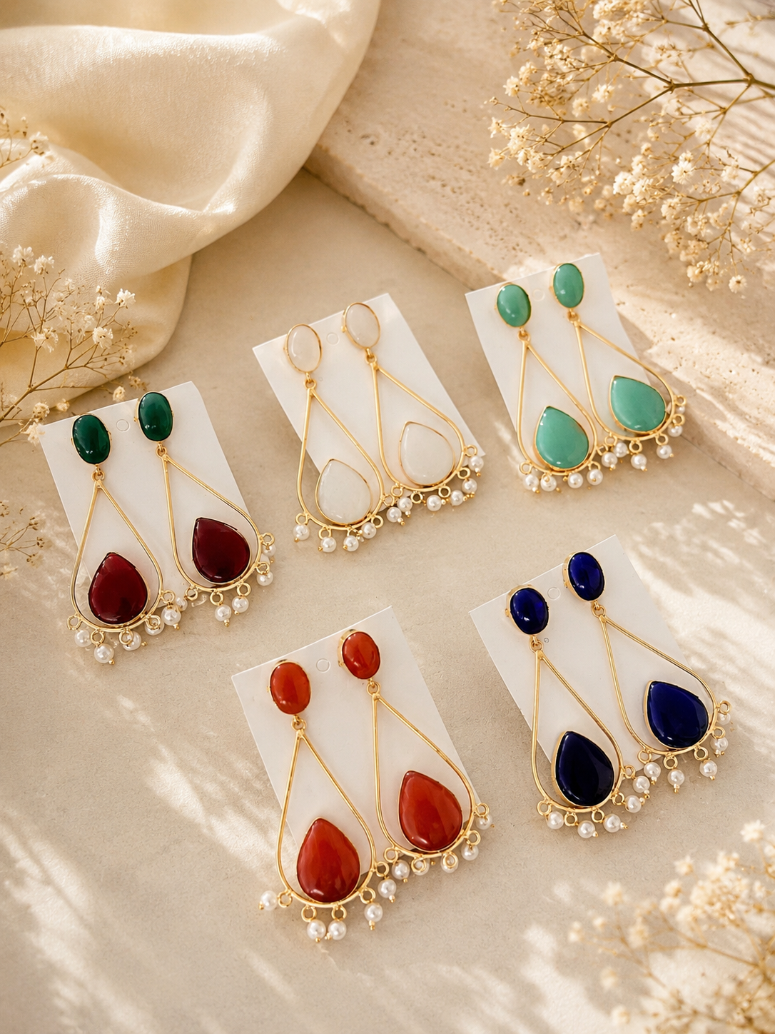 Aurelia Teardrop Pearl Earrings