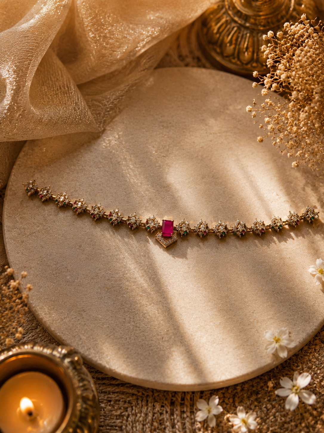 Ruby Blossom Necklace