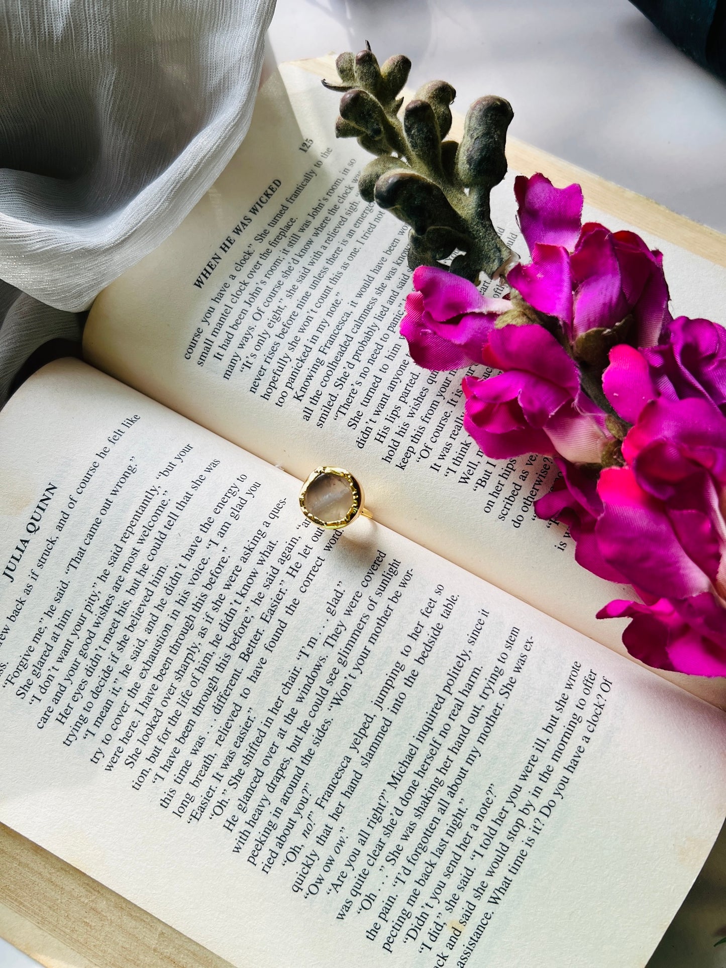 Golden Aura Stone Ring