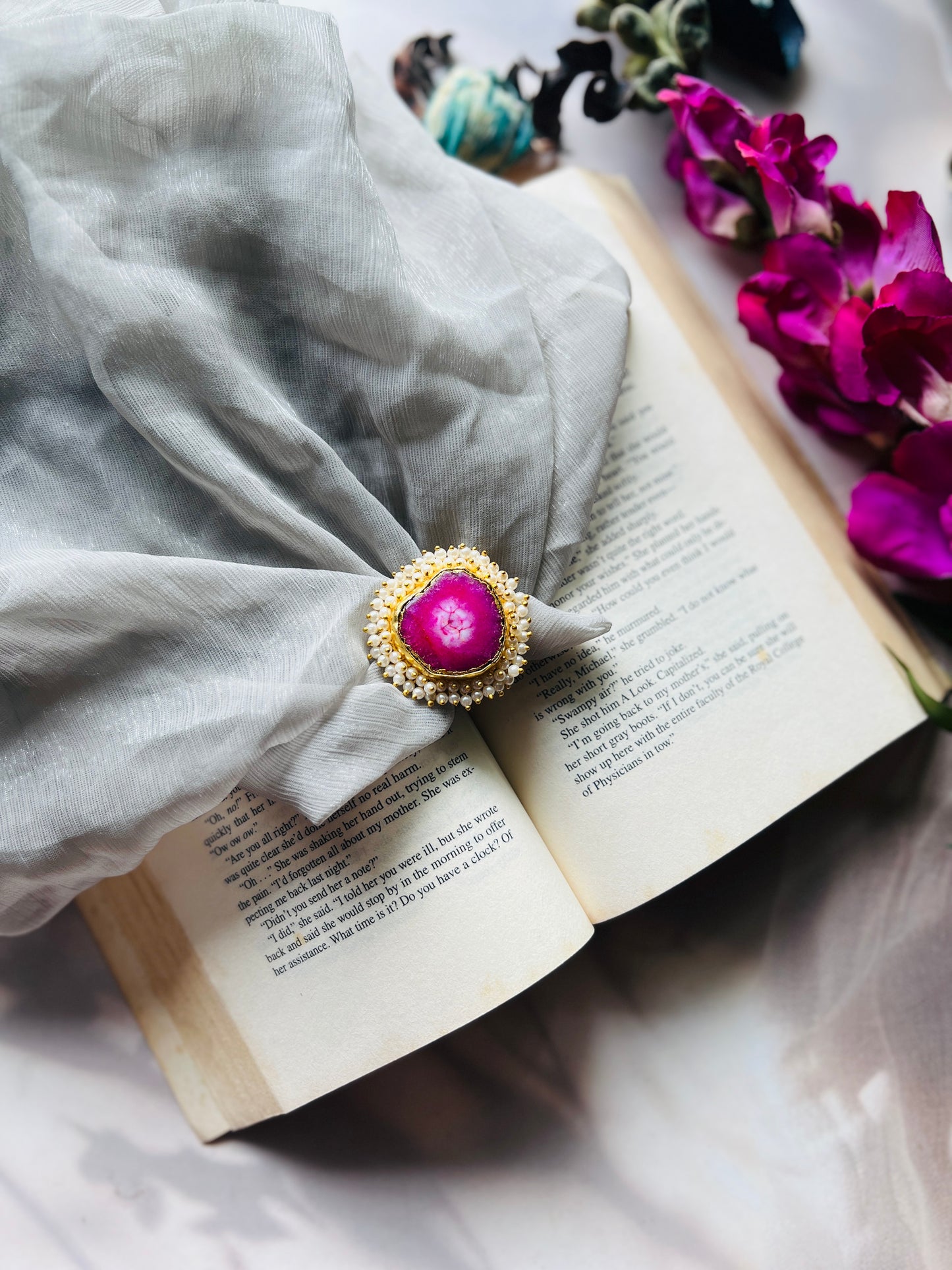 Pearl Glow Natural Stone Ring